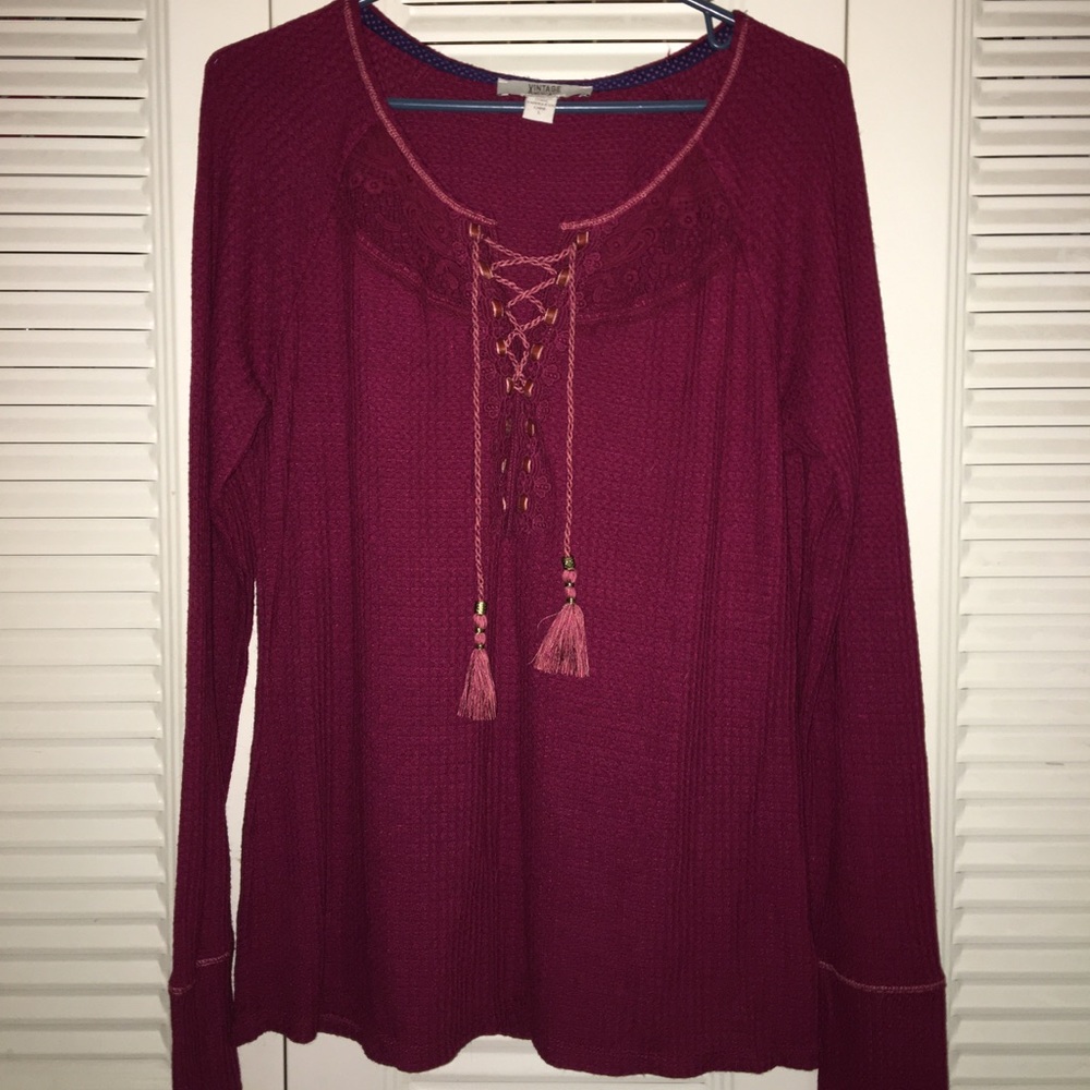 Women’s Vintage America waffle long sleeve